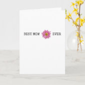 BESTE MOEDER OOIT Roze Daisy Moederdag Kaart Sweet (Gele Bloem)