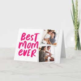Beste moeder ooit roze foto Moederdag kaart