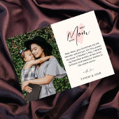 Beste moeder ooit Roze hart script Cute bericht  Feestdagenkaart