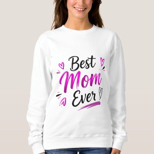 Beste moeder ooit Roze Hart Trui (Voorkant)