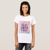Beste Moeder Ooit Roze Harten Vlinders en Bloemen T-shirt (Voorkant volledig)