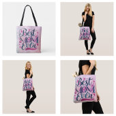 Beste Moeder Ooit Roze Harten Vlinders en Bloemen Tote Bag