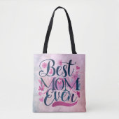Beste Moeder Ooit Roze Harten Vlinders en Bloemen Tote Bag (Voorkant)