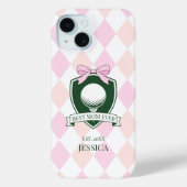 Beste moeder ooit Roze Moderne Dame Golfer Moederd Case-Mate iPhone Case (Achterkant)