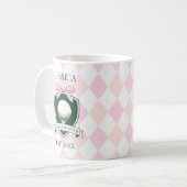 Beste moeder ooit Roze moderne dame golfer Moederd Koffiemok (Voorkant links)