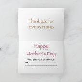 Beste moeder ooit, roze roos, Happy Moeder Dag Kaart (Binnen)