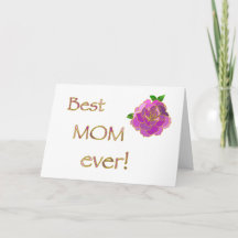Beste moeder ooit, roze roos, Happy Moeder Dag