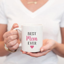 Beste Moeder Ooit Roze Schrift Hart Koffiemok