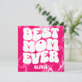 Beste moeder ooit Roze Tie Dye Moederdag Kaart (Staand voorkant)