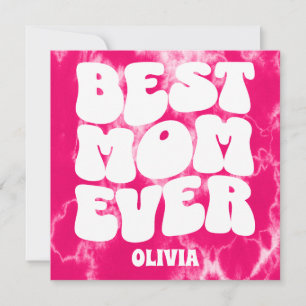 Beste moeder ooit Roze Tie Dye Moederdag Kaart