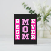Beste Moeder Ooit Roze Typografie Moederdag Gesche Briefkaart (Staand voorkant)