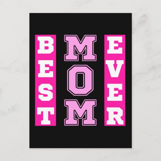 Beste Moeder Ooit Roze Typografie Moederdag Gesche Briefkaart (Voorkant)