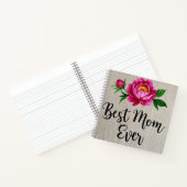 Beste moeder ooit Roze Waterverf Flower Poster Notitieboek (Binnen)