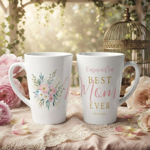 Beste Moeder Ooit Roze Wilde Bloem Moeder MH26 Latte Mok