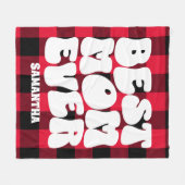 Beste moeder ooit rustieke rode buffel gespeeld Ke Fleece Deken (Voorkant (Horizontaal))