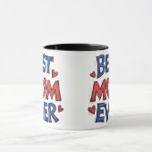 Beste moeder ooit rustieke typografie met hart mok (Midden)