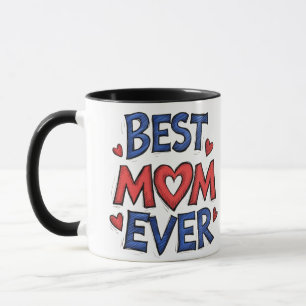 Beste moeder ooit rustieke typografie met hart mok
