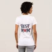 Beste moeder ooit rustieke typografie met hart t-shirt (Achterkant volledig)