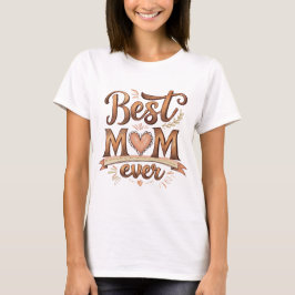Beste moeder ooit rustieke typografie met hart t-shirt