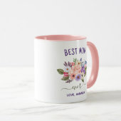  beste moeder ooit |  Rustige bloemen Mok (Voorkant rechts)