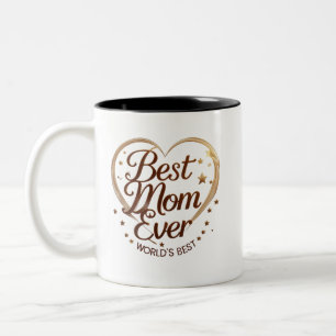 Beste moeder ooit - 's werelds beste Golden Heart  Tweekleurige Koffiemok