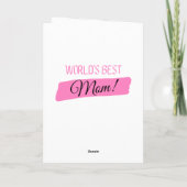 Beste moeder ooit - 's werelds beste moeder Kaart (Achterkant)