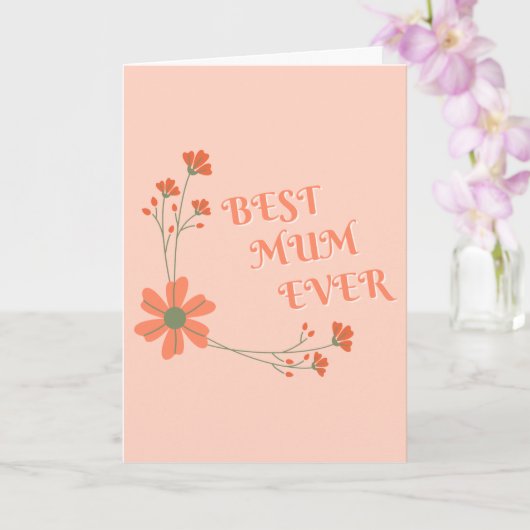 Beste moeder ooit - 's werelds beste moeder Kaart (Orchidee)
