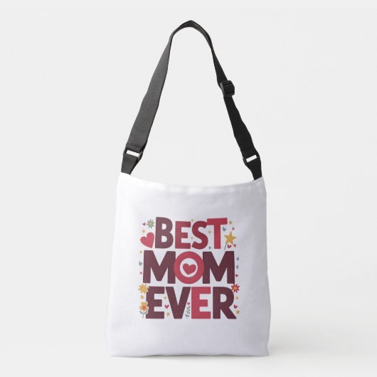 Beste Moeder Ooit Schattige Harten Moederdag Crossbody Tas (Voorkant)