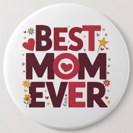 Beste Moeder Ooit Schattige Harten Moederdag Ronde Button 6,0 Cm