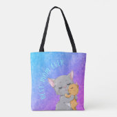 Beste moeder ooit, schattige katten, schitterende tote bag (Achterkant)