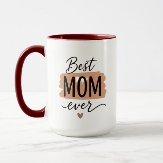 Beste Moeder Ooit Schattige Minimalistische Typogr Mok (Links)