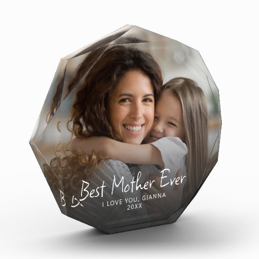 Beste moeder ooit Schattige Modern gepersonaliseer Fotoblokken (Links)
