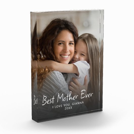 Beste moeder ooit Schattige Modern Keepsake Fotoblokken (Links)