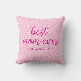 Beste moeder ooit Schattige roze hartpatroon trend Kussen