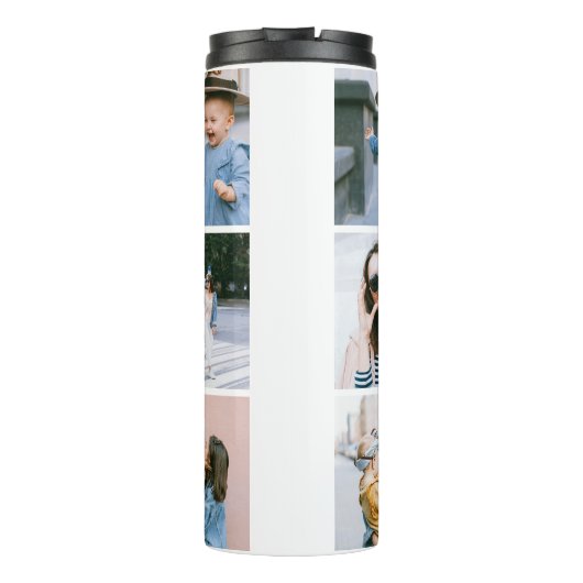 Beste Moeder ooit Schattige Script Fotocollage Thermosbeker (Achterkant)