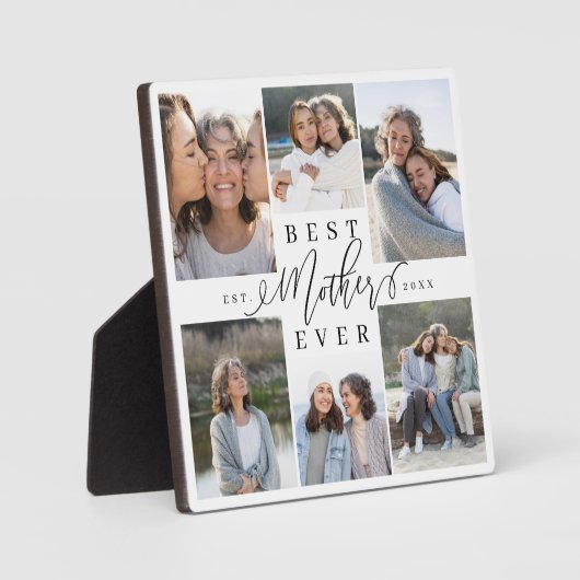 Beste moeder ooit script 6 fotocollage Keepsake Fotoplaat (Voorkant)
