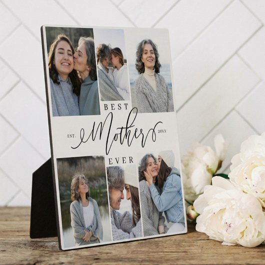 Beste moeder ooit script 6 fotocollage Keepsake Fotoplaat