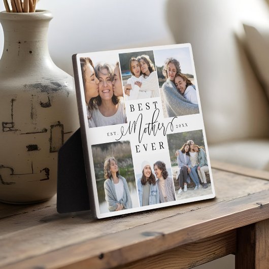 Beste moeder ooit script 6 fotocollage Keepsake Fotoplaat