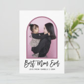 Beste moeder ooit script foto Moederdag Kaart (Staand voorkant)