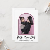 Beste moeder ooit script foto Moederdag Kaart (Voorkant / Achterkant in situ)