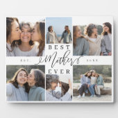 Beste moeder ooit script fotocollage Keepsake Fotoplaat (Voorkant)