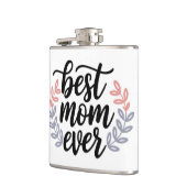 Beste moeder ooit script met Delicate Leaf Heupfles (Links)