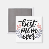 Beste moeder ooit script met Delicate Leaf Magneet (Voorkant / Achterkant)