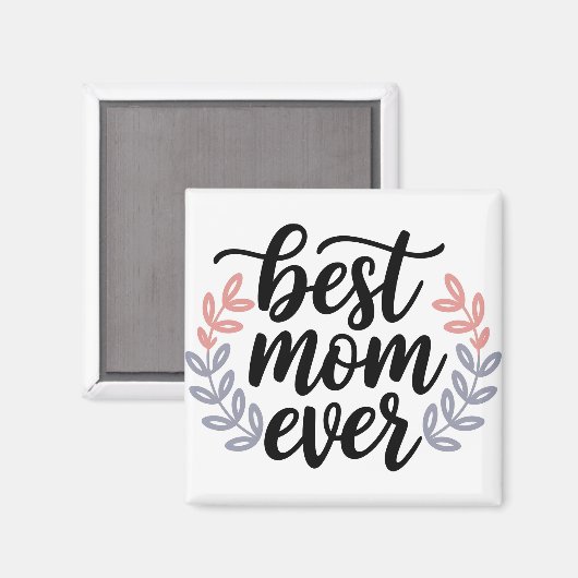 Beste moeder ooit script met Delicate Leaf Magneet (Voorkant / Achterkant)
