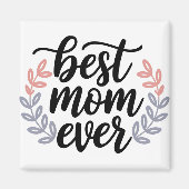 Beste moeder ooit script met Delicate Leaf Magneet (Voorkant)
