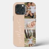 Beste moeder ooit script Moederdag 3 fotocollage Case-Mate iPhone Case (Achterkant)