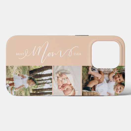 Beste Moeder Ooit Script Moederdag 3 Fotosamenstel Case-Mate iPhone Case (Achterkant (horizontaal))