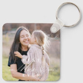 Beste moeder ooit script Moederdag foto Keepsake Sleutelhanger (Achterkant)