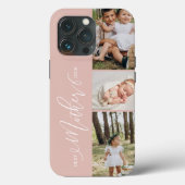 Beste Moeder ooit Script Moederdag Fotocollage Case-Mate iPhone Case (Achterkant)