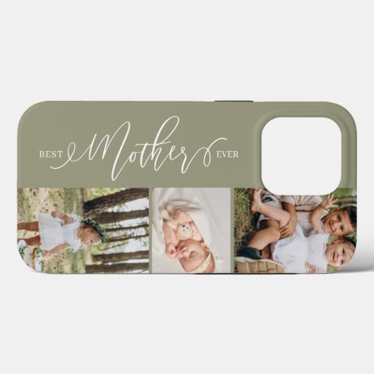 Beste moeder ooit script Moederdag fotocollage Case-Mate iPhone Case (Achterkant (horizontaal))